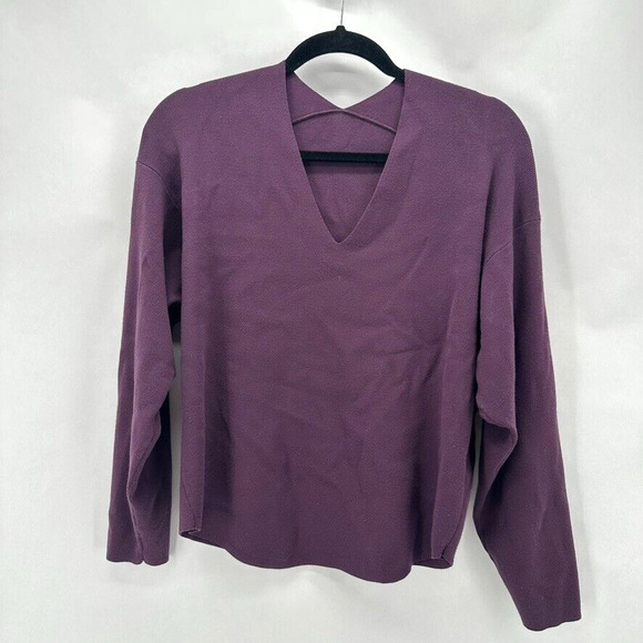 URBAN RESEARCH DOORS Sweaters - URBAN RESEARCH DOORS V-Neck Sweater Size‎ S Purple Preppy Tight Knit City Japan